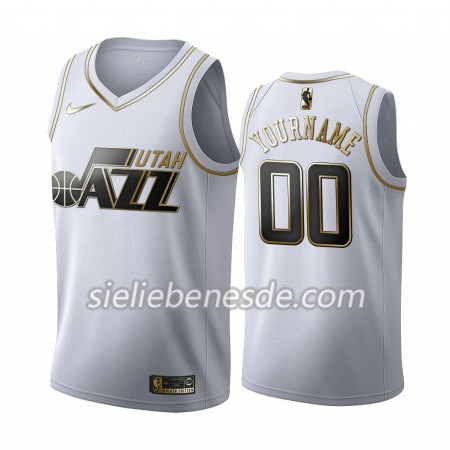 Herren NBA Utah Jazz Trikot Nike 2019-2020 Weiß Golden Edition Swingman - Benutzerdefinierte